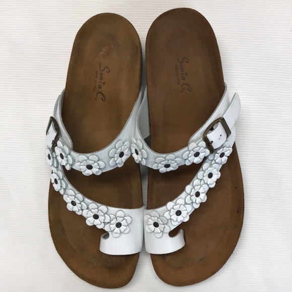 Woman’s Sandals made in Italy with cork and suede footbed - Picture 3 of 15